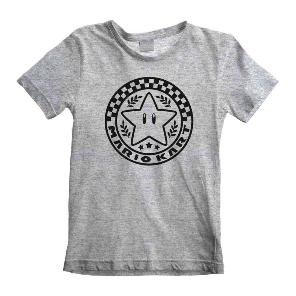 Nintendo Super Mario - Super Mario Kart - Emblem Kids T-shirt - Grey